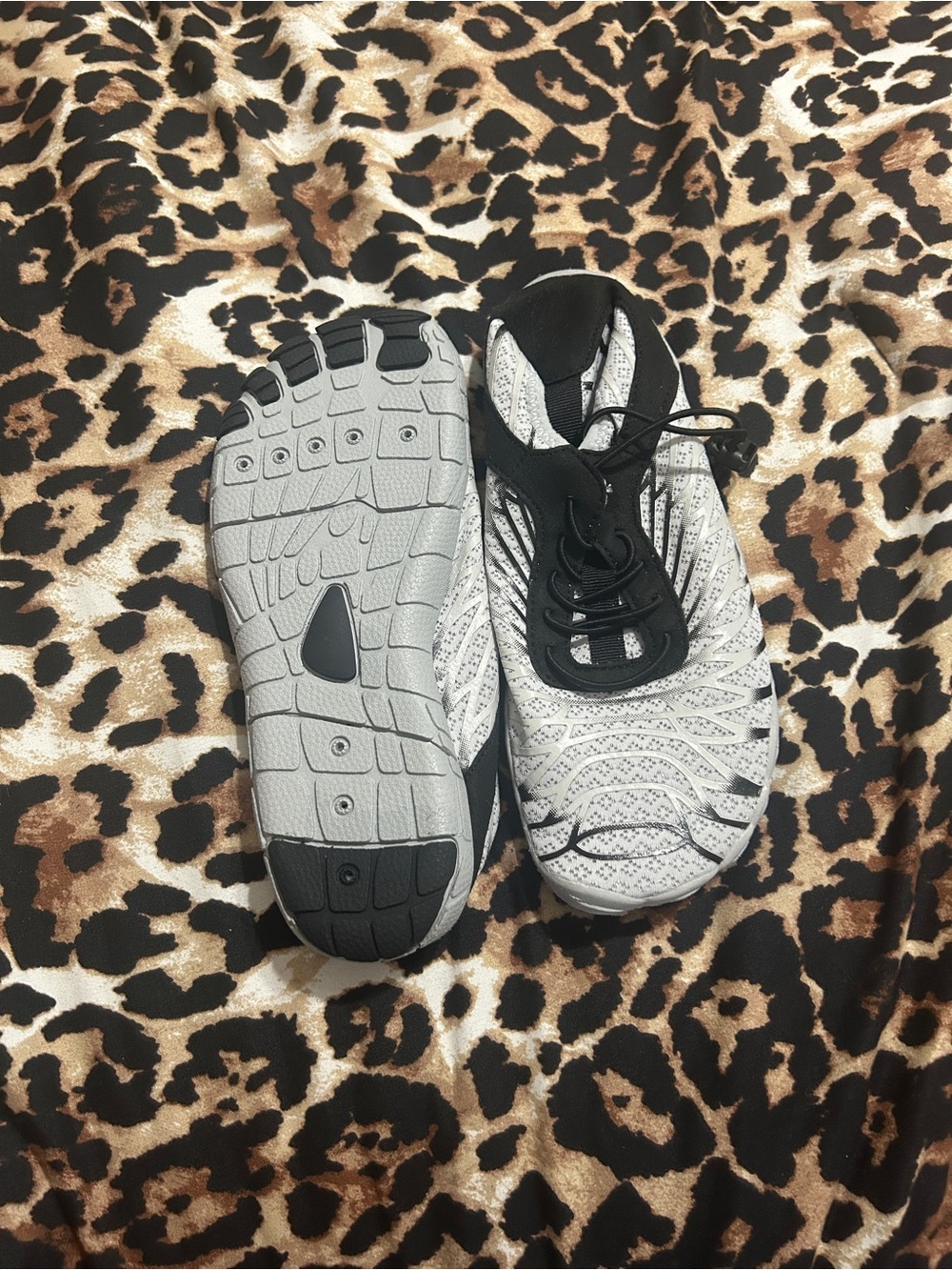 Women's Black & White Slip-On Flats — Lightweight Breathable Loafers - Picture 3 of 4